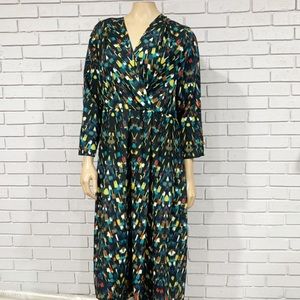 Closet London Women’s Pleated Wrap Dress in Print